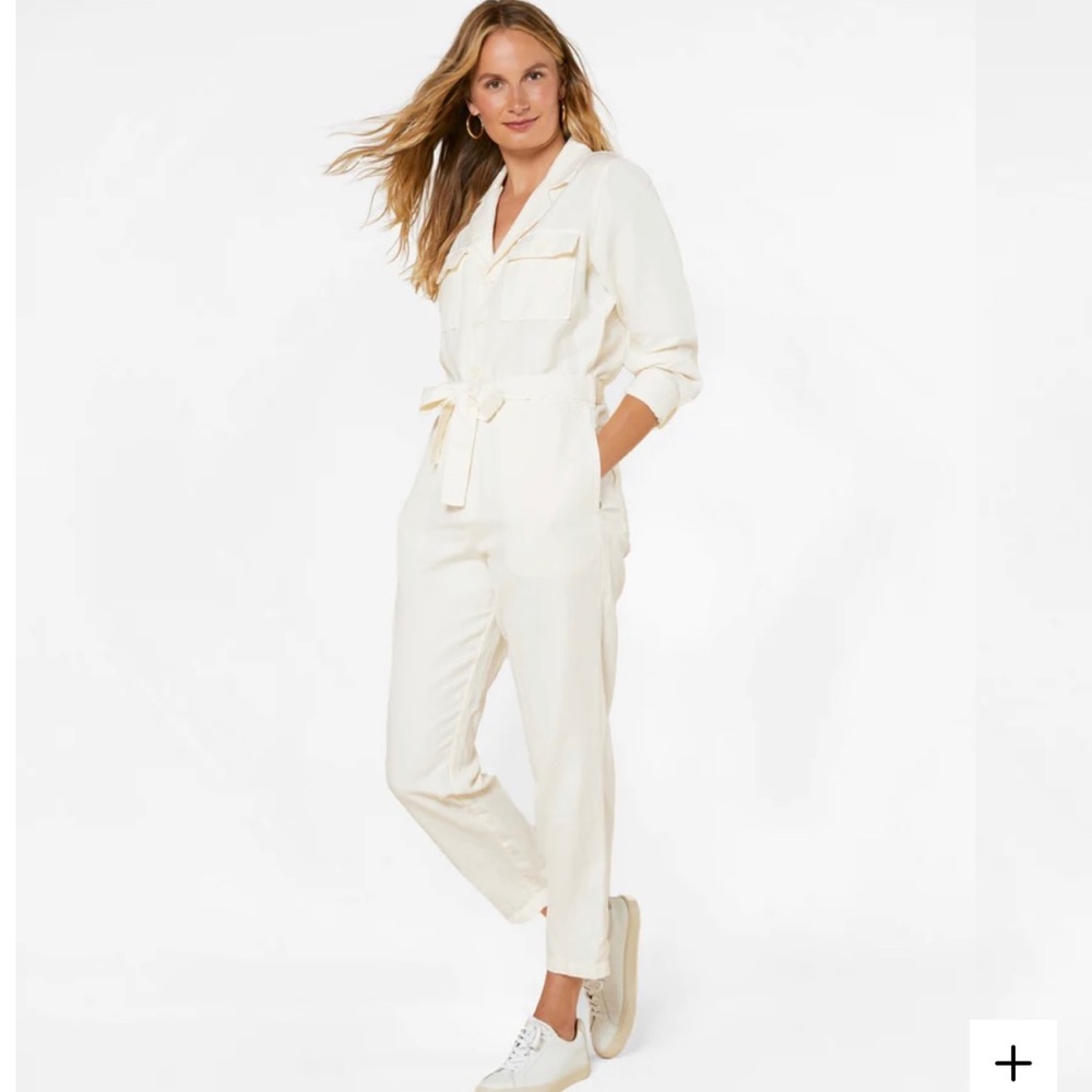 Outerknown utility jumpsuit in sea salt. Never worn
